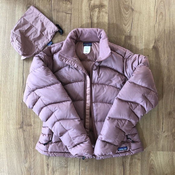 Rose Gold Patagonia Puffer Jacket 